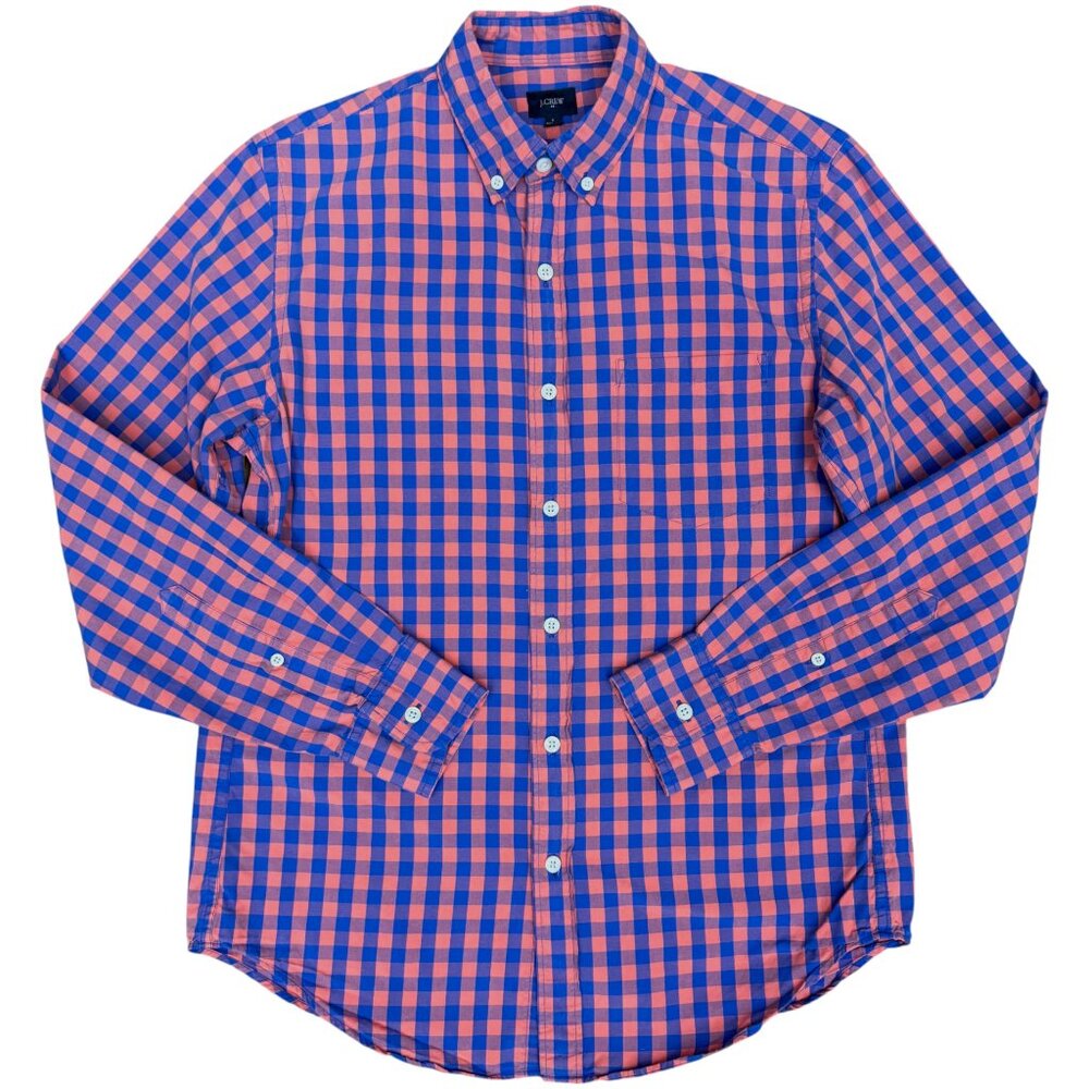 EUC Men's J. Crew Gingham Plaid Button-Down‎ Shirt | Size S